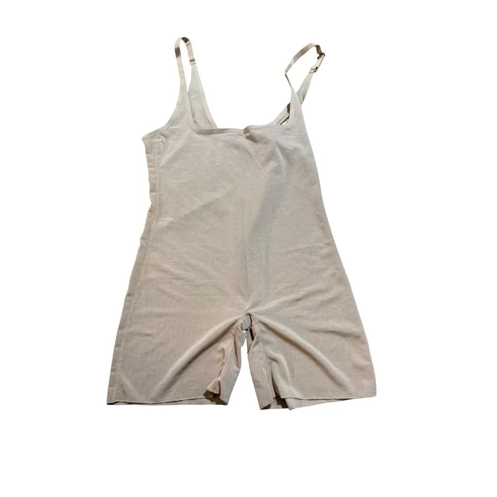 Skims Sheer Sculpt Open Bust Bodysuit- NEW - Clay - 2XL